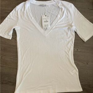 Zara Soft White Tee